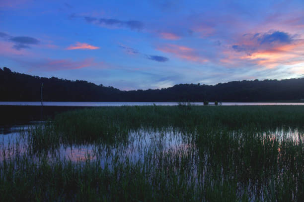 istock Sunrise over the lake. 1358977739