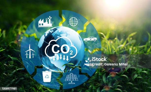 Reduce Co2 Emission Sustainable Development Concept Renewable Energybased Green Businesses Can Limit Climate Change And Global Warming Stock Photo - Download Image Now
