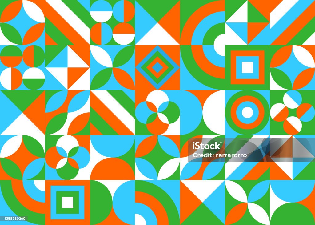 Basic Geometric Background Abstract Backdrop With Basic Geometric Shapes Stock Illustration ...