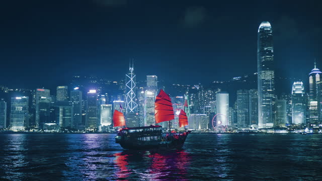 Hong Kong at night, Victoria Harbor