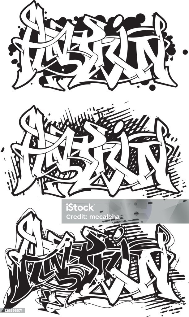 graffiti (vector - Vetor de Grafite - Produção artística royalty-free