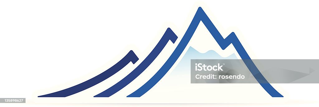 Um ícone de montanha de crédito - Vetor de Alto - Descrição Geral royalty-free