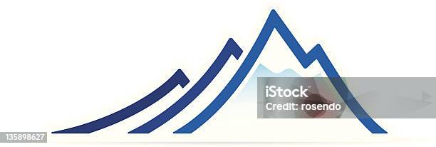 Vetores de Um Ícone De Montanha De Crédito e mais imagens de Alto - Descrição Geral - Alto - Descrição Geral, Azul, Colina
