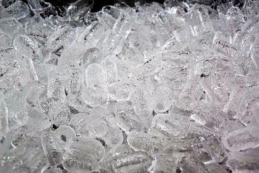 Fresh ice cubes