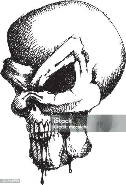 Scull Stock Illustration - Download Image Now - Horror, Sketch, Spooky
