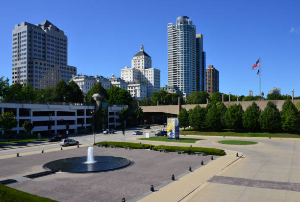 cudahy gardens - fuente norte, milwaukee, wisconsin, ee.uu. - cudahy fotografías e imágenes de stock