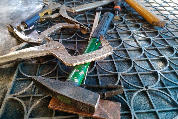 istock the workplace of a locksmith welder with different tools 1358993174