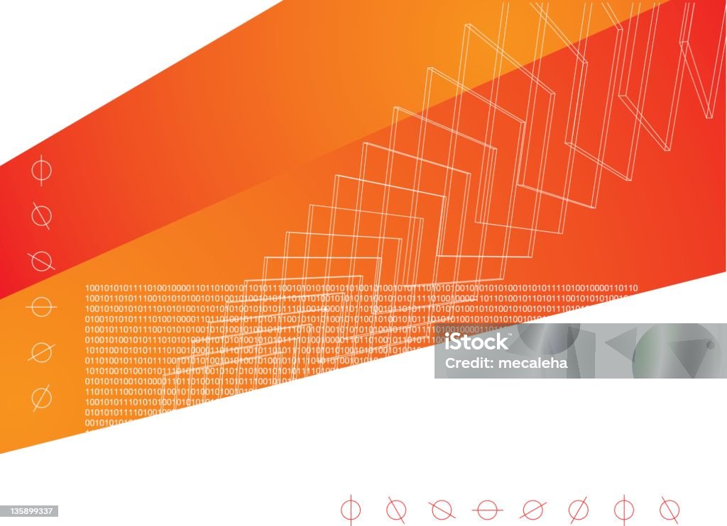 A Binary Code Orange And White Business Concept Background Stock ...