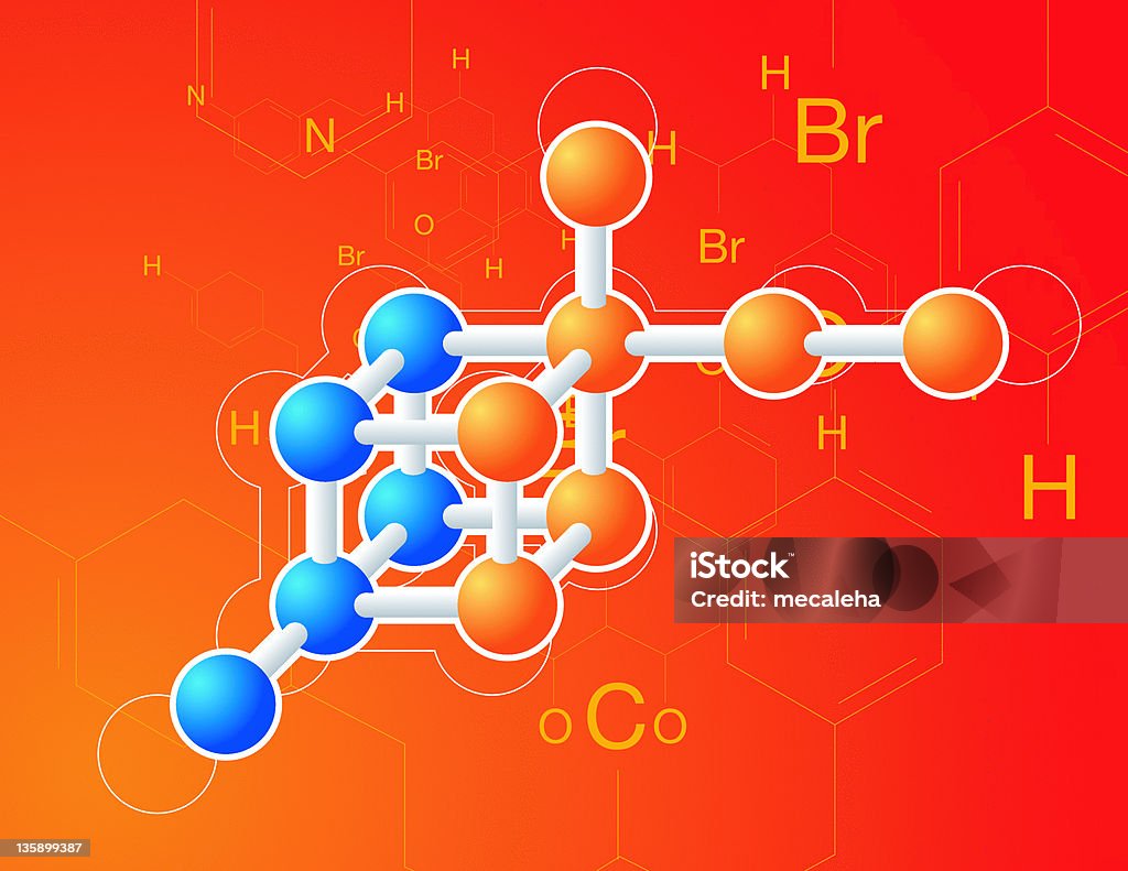 Молекула красный - Векторная графика Атом роялти-фри