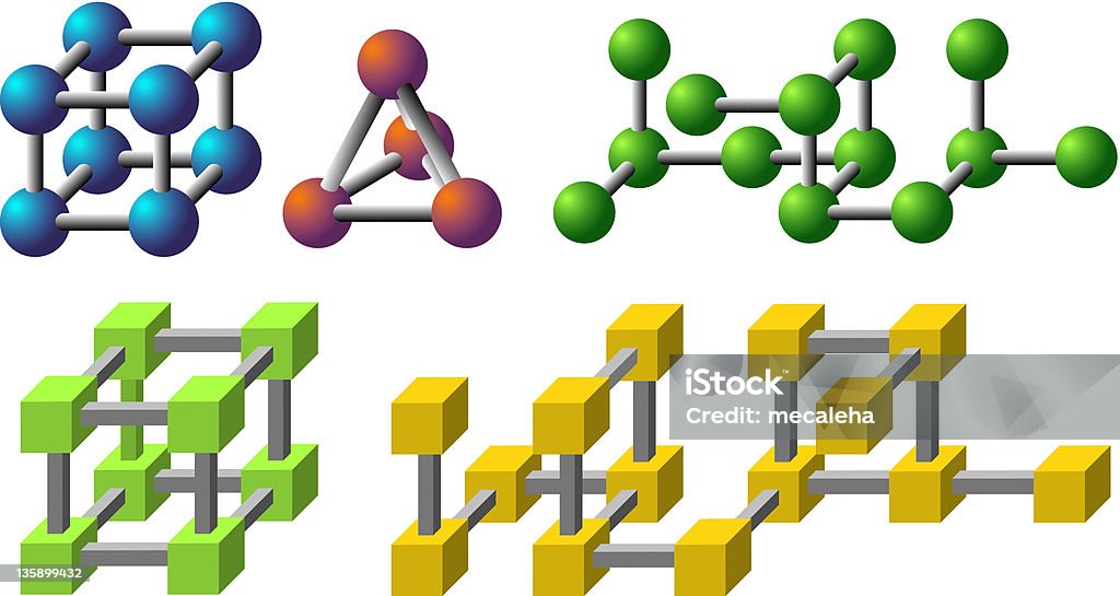 Las moléculas - arte vectorial de Biología libre de derechos