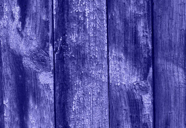 Purple Very Peri old wooden  background, toned. stock photo