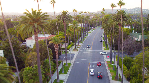 istock Beverly Drive, Beverly Hills, California  Arial view 1358996625