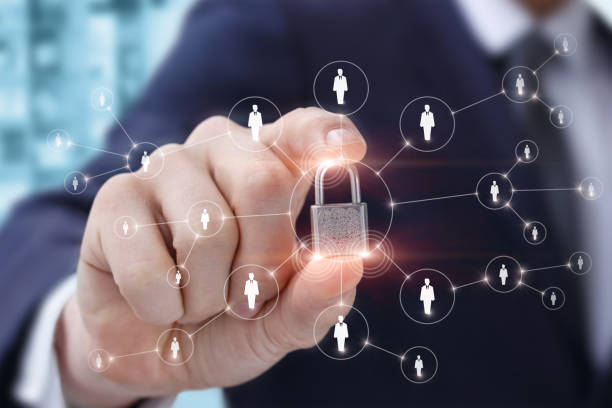 istock Business network protection installation concept. 1358999107