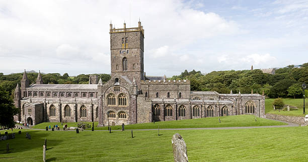 istock St David's Cathedral in Wales. Stitched panorama 135900742