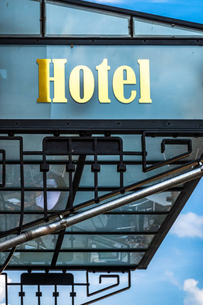 istock antique hotel sign in germany 1359008796