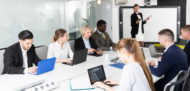 istock businesswoman making presentation 1359008889