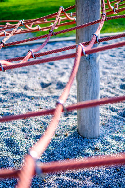 climbing rope at a playground - photo