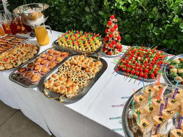 Italian appetizers , food , event preparation