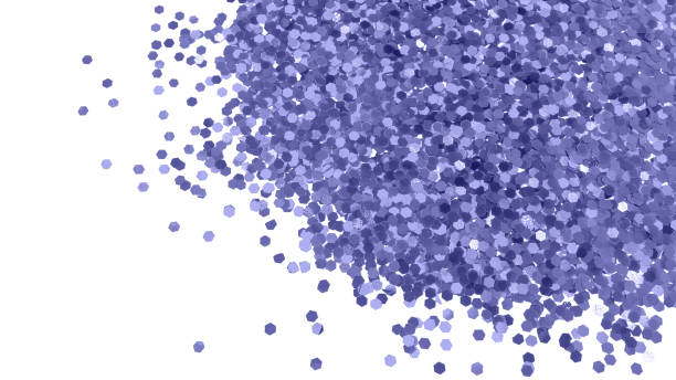 istock Abstract background with purple confetti isolated on white background. 1359018001