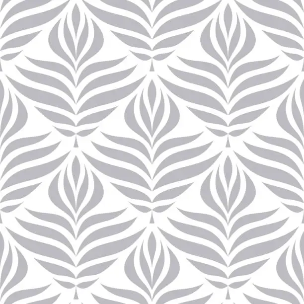 Vector illustration of Gray floral ornament background design. Abstract seamless pattern. Vector illustration.