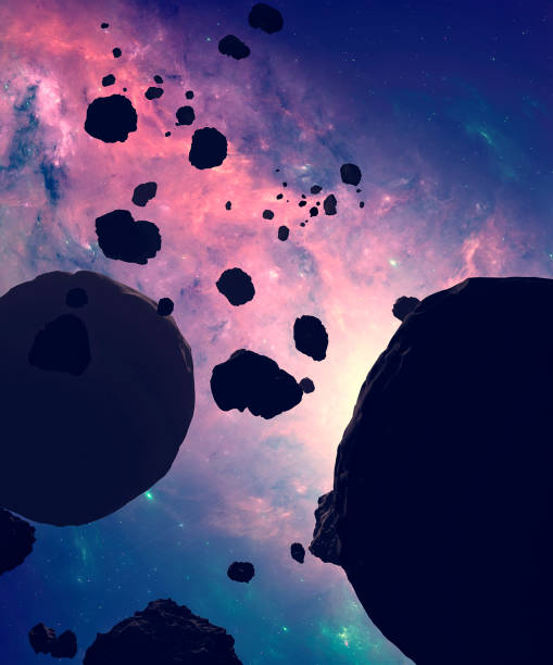 istock Asteroid and debris in the space. Asteroid rings around a planet 1359022809