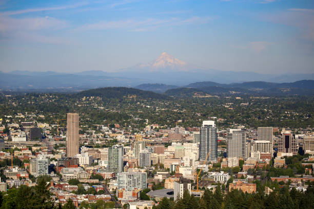 istock Downtown Portland with Mount Hood 1359024473