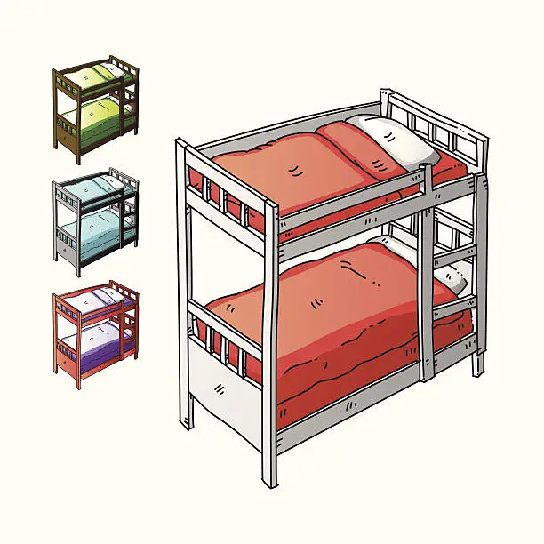 Vector illustration of Bunk Bed