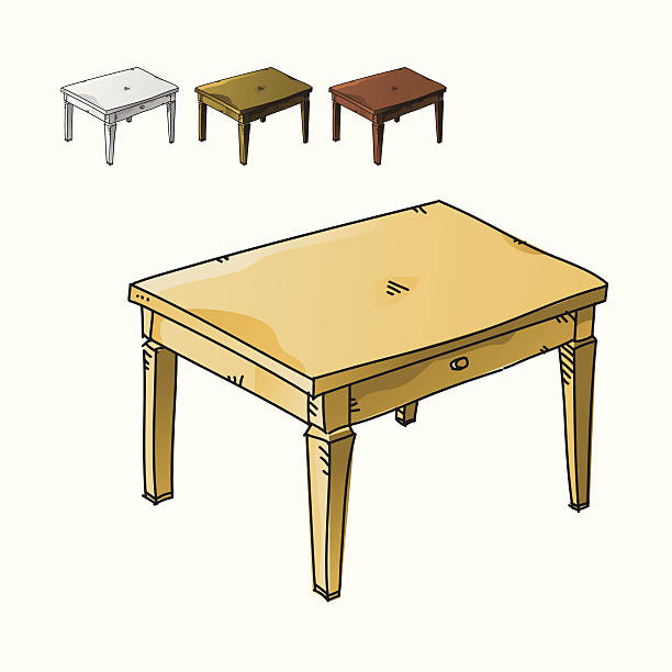 ダイニングテーブル - dining table table cartoon dining点のイラスト素材／クリップアート素材／マンガ素材／アイコン素材
