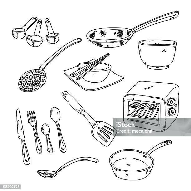 Trucs De Cuisine Vecteurs libres de droits et plus d'images vectorielles de Spatule - Ustensile de cuisine - Spatule - Ustensile de cuisine, Couteau à beurre, Poêle