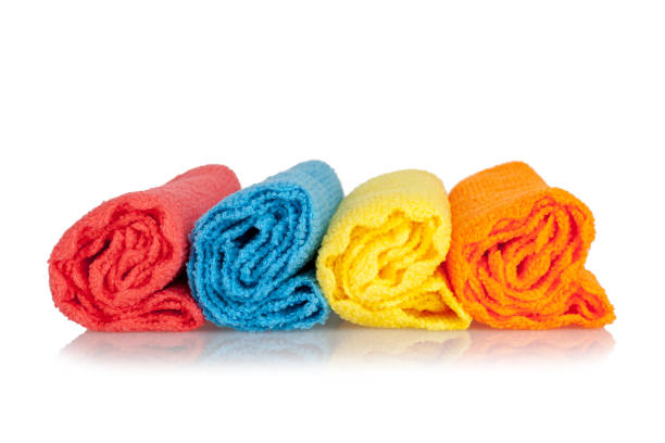 istock Indoor cleaning rags made of microfiber material, a convenient modern system for cleaning 1359029735