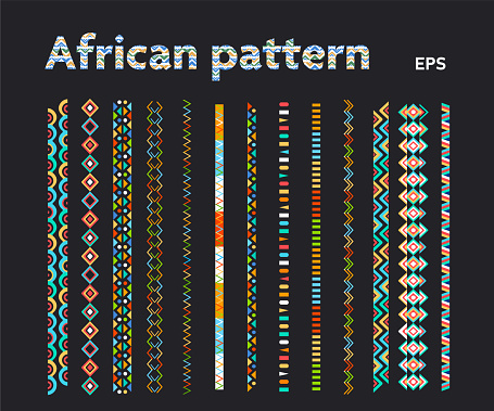 African Knitting Vector Patterns Traditional African Vector Patterns Set Stock Illustration - Download ...