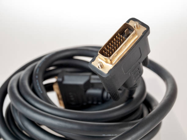 istock DVI cable for connecting a monitor to a computer, video card, digital connection 1359030948