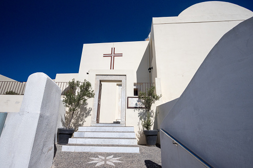 John the Baptist Church of Firá in Santorini on South Aegean Islands, Greece