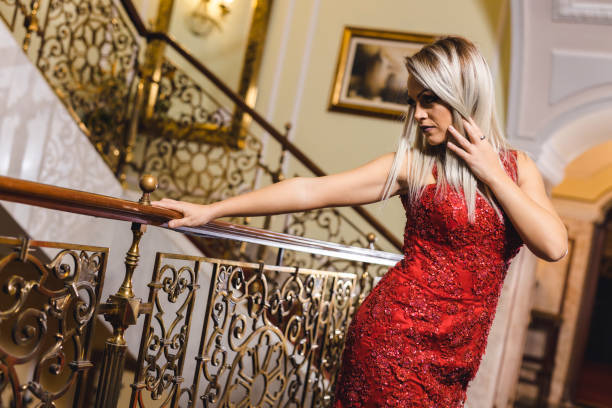 istock Red Wedding Dress 1359034770
