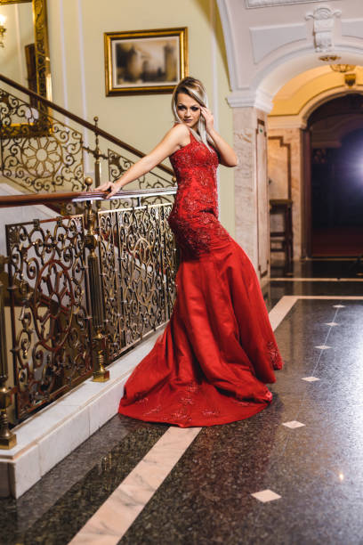 istock Red Wedding Dress 1359035093