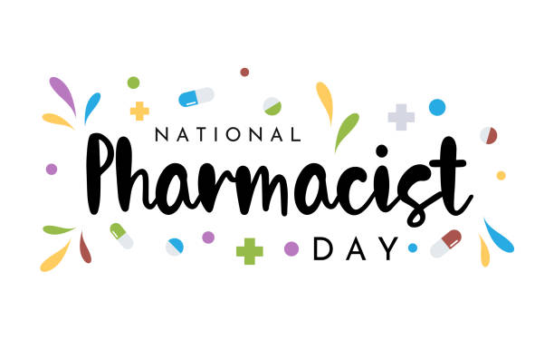 ilustrações de stock, clip art, desenhos animados e ícones de national pharmacist day background. vector - pharmacy pharmacist medicine chemist