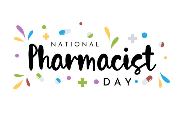national pharmacist day background. vector - pharmacist stock illustrations