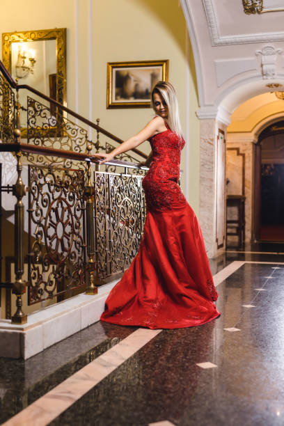 istock Red Wedding Dress 1359035174