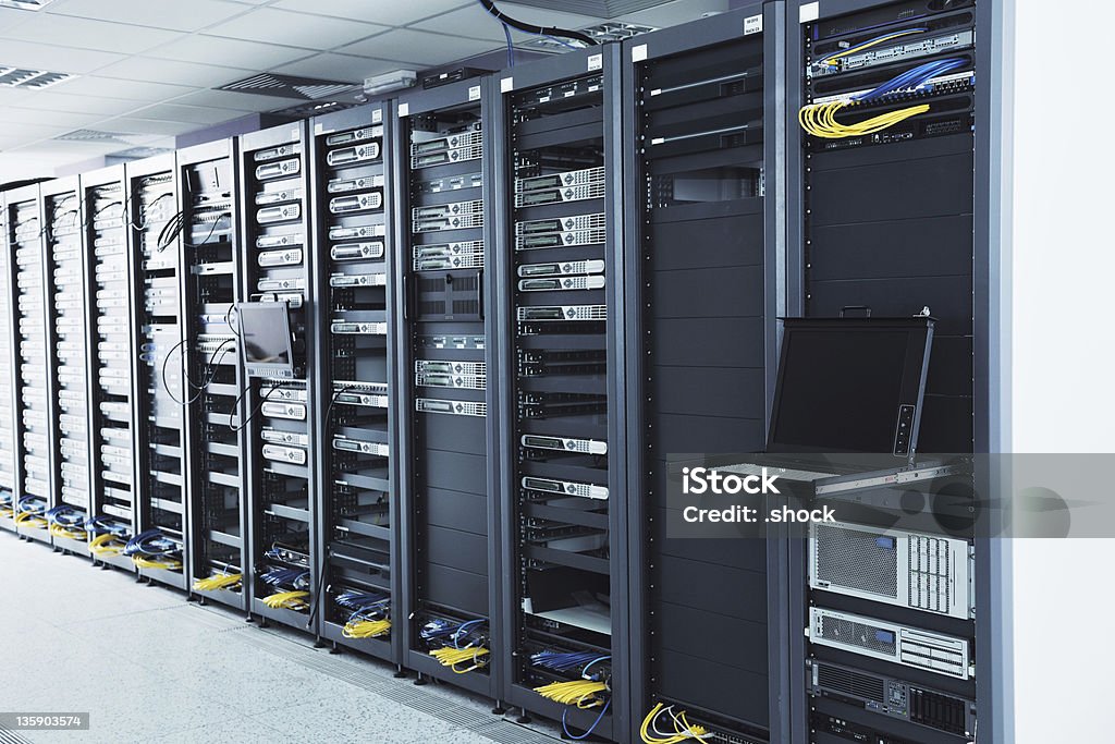 Netzwerk-server-Raum - Lizenzfrei Serverraum Stock-Foto