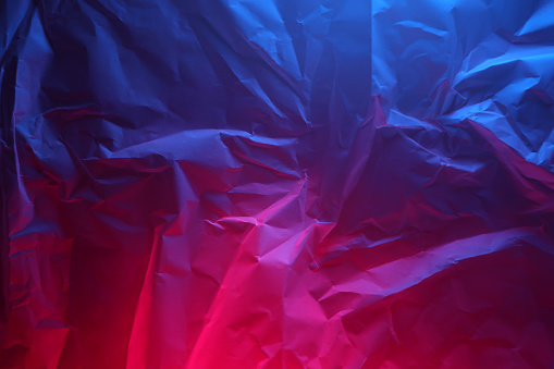 Crushed Paper with neon light