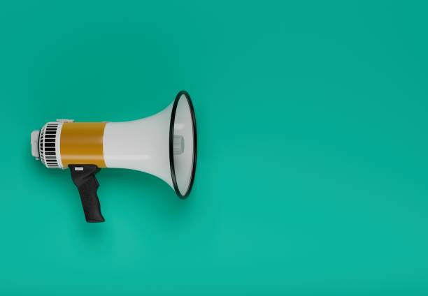 istock Megaphone on background announcement news report 1359040433
