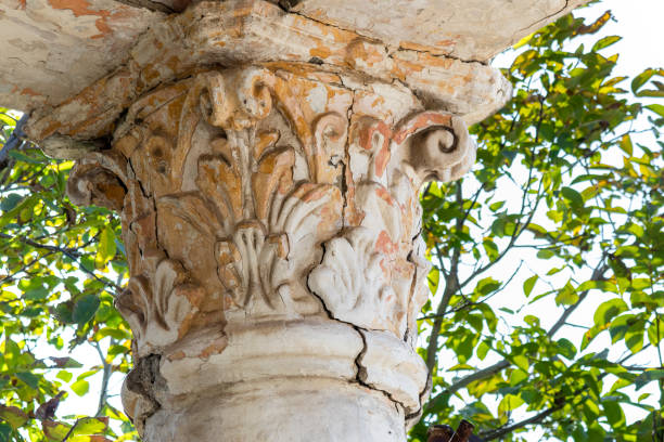 Destruction from time in architecture, sample of low-quality work.