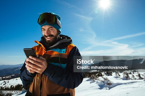 istock Finding time for his social media 1359048772
