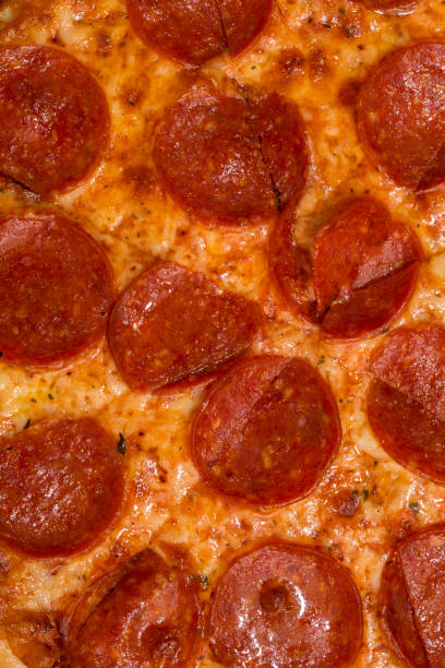 istock Close up view of pepperoni pizza 1359053774