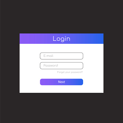 Login In Website The Login Form For The Website The User Interface Template Vector ...