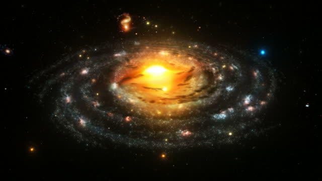 The Milky Way. Spiral Galaxy. Loopable. Astronomy background.