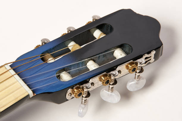 istock Classic blue and black wooden guitar 1359062922