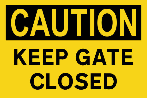 Locmorly Attention Metal Sign, Keep Gate Closed And Locked