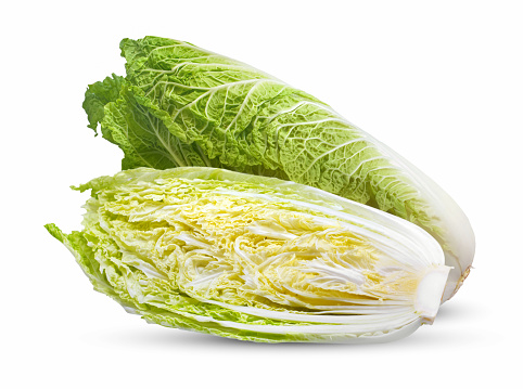 Fresh chinese cabbage isolated on white background