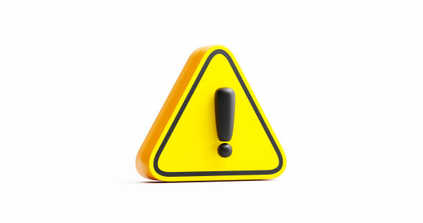 istock Yellow triangle warning sign symbol danger caution risk traffic icon background 3D rendering 1359064830